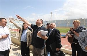 عبد المنعم فاخوري يتفقد مدينة كميل شمعون الرياضيةعدنان الحاج علي