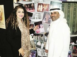 النجمة الاماراتية هدى الخطيب مع الزميل مفرح الشمري﻿