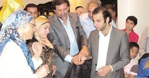 خالد يوسف اثناء خطبة ابنة شقيقه بسنت محمد يوسف