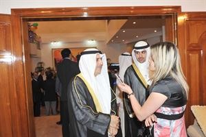 محمد الرومي متحدثا الى الزميلة بيان عاكوم 	متين غوزال﻿