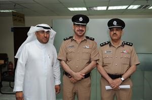 العقيد عبدالرحمن الحقان والمقدم بدر الفيلكاوي والزميل محمد الدشيش﻿