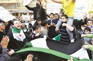 تظاهرة مناهضة للنظام السوري في بيروت﻿