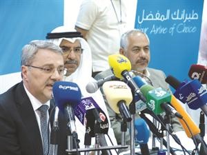 دمحمد بحر العلوم ومروان بودي خلال المؤتمر الصحافي﻿