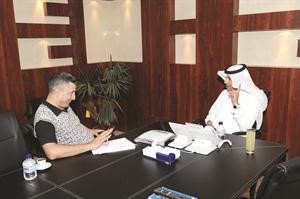 بطل العرب في الرماية خالد السبيعي مع الزميل احمد حسين في الديوانية
