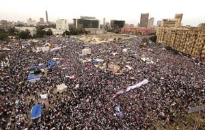 جانب من مليونية ميدان التحرير امس 		رويترز