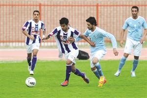 لاعب السالمية محمد راشد تالق امام الجهراء وسجل الهدف الثاني﻿