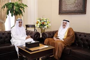 الرئيس احمد السعدون خلال استقباله سفير دولة الامارات حسن الخيال﻿