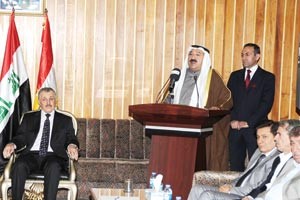 الشيخ ناصر صباح الاحمد متحدثا امام برلمان اقليم كردستان