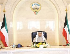 سمو الشيخ جابر المبارك مترئسا اجتماع مجلس الوزراء