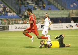 فرحة لاعبي الكويت باحد الهدفين