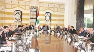 الرئيس ميشال سليمان مترئسا جلسة الحكومة في بعبدا امس	محمود الطويل﻿