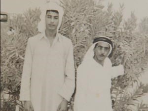 محمد سليمان العدساني ودرباس الدرباس بمحطة المياه