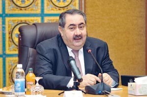 وزير الخارجية العراقي هوشيار زيباري خلال الاجتماع