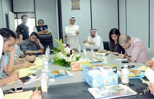 صلاح الحليل متحدثا خلال المؤتمر الصحافي
