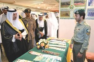 سمو الشيخ جابر المبارك في جناح الحرس الوطني﻿
