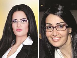 غادة عبد الرازق وسما المصرينفس البدلة السوداء والنظارة الطبية﻿