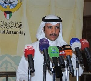 مرزوق الغانم متحدثا في المجلس امس﻿