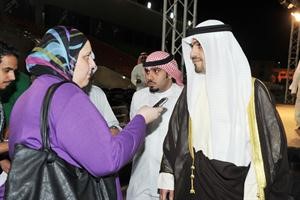 الصالح متحدثا للزميلة رندى مرعي
