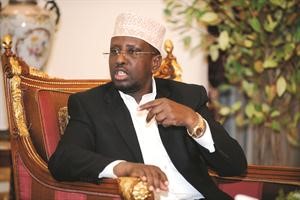 الرئيس الصومالي شريف شيخ احمد	 هاني الشمري﻿