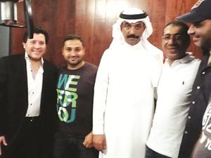عبادي الجوهر وهاني شاكر في الاستديو
