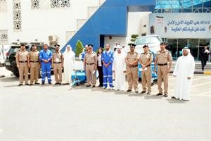 العميد احسان العويش والعقيدان حمد المبارك وعماد الملا وجانب من المشاركين