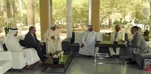 الشيخ ناصر صباح الاحمد مستقبلا مستشار رئيس وزراء الهند السيد ناير﻿