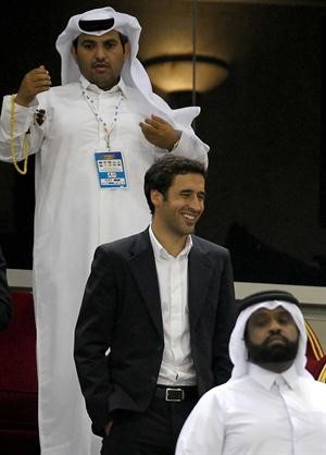 الاسباني راوول تابع مباراة السد مع الغرافة في نهائي كاس امير قطر