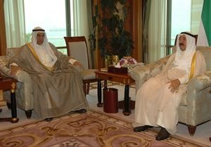 صاحب السمو الامير الشيخ صباح الاحمد مستقبلا احمد السعدون﻿