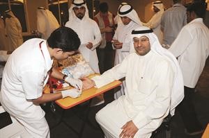 دعلي العبيدي يبدا تبرعه