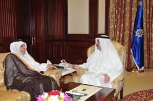 وزير الداخلية خلال استقباله السفير السعودي﻿
