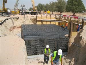 جانب من اعمال طريق الجهراء
