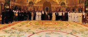صاحب السمو الامير الشيخ صباح الاحمد وسمو ولي العهد الشيخ نواف الاحمد ووفد ريال مدريد الاسباني﻿