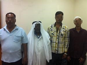 لصوص الجمعيات والاسواق المركزية بعد القبض عليهم