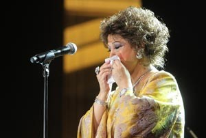 الراحلة وردة في اخر ظهور لها في بيروت بحفل اقيم 2 سبتمبر 2011
