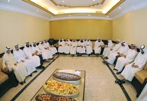 جانب من اجتماع كتلة الاغلبية في ديوان الطاحوس امس	هاني الشمري