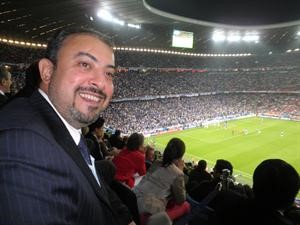 الشيخ طلال الفهد في مقصورة اليانتس ارينا