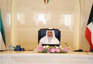 سمو رئيس الوزراء الشيخ جابر المبارك مترئسا جلسة مجلس الوزراء﻿
