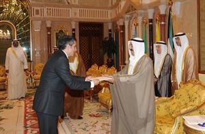 صاحب السمو الامير يتسلم اوراق اعتماد السفير التركي
