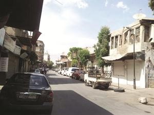 صورة بثها ناشطون لما قالو انه اضراب عام في سوق السويقة بدمشق