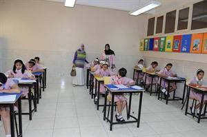 امينة العمر وطيبة العسكر تتابعان اختبارات الطالبات قاسم باشا
