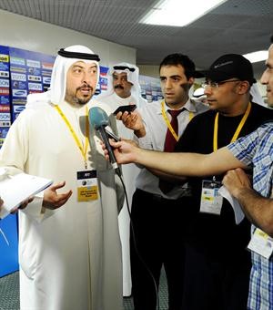 الشيخ طلال الفهد يتحدث لوسائل الاعلام
