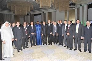 جانب من السفراء والديبلوماسيين خلال الاحتفال﻿