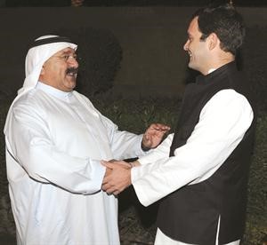 الشيخ ناصر صباح الاحمد مرحبا براهول غاندي ﻿