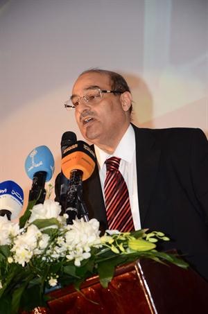 دسعود العبيدي متحدثا في الحفل﻿
