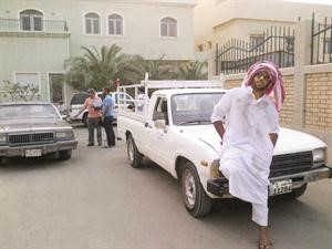 عبدالعزيز الاسود اثناء تصوير مسلسل ساهر الليل3﻿