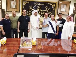 الشيخ خالد الفهد خلال استقباله ابطال الجودو﻿