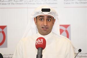 راشد الفضالة متحدثا خلال المؤتمر الصحافي