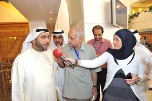 محمد الدلال متحدثا للزميلة رباب بداح