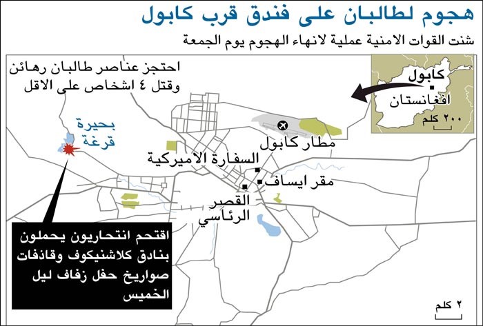 مقتل وإصابة العشرات في هجوم على فندق في كابول.. وطالبان تتبنى