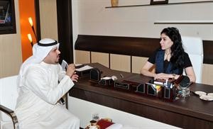 دافراح الصراف في حديث مع الزميل عبالكريم العبدالله